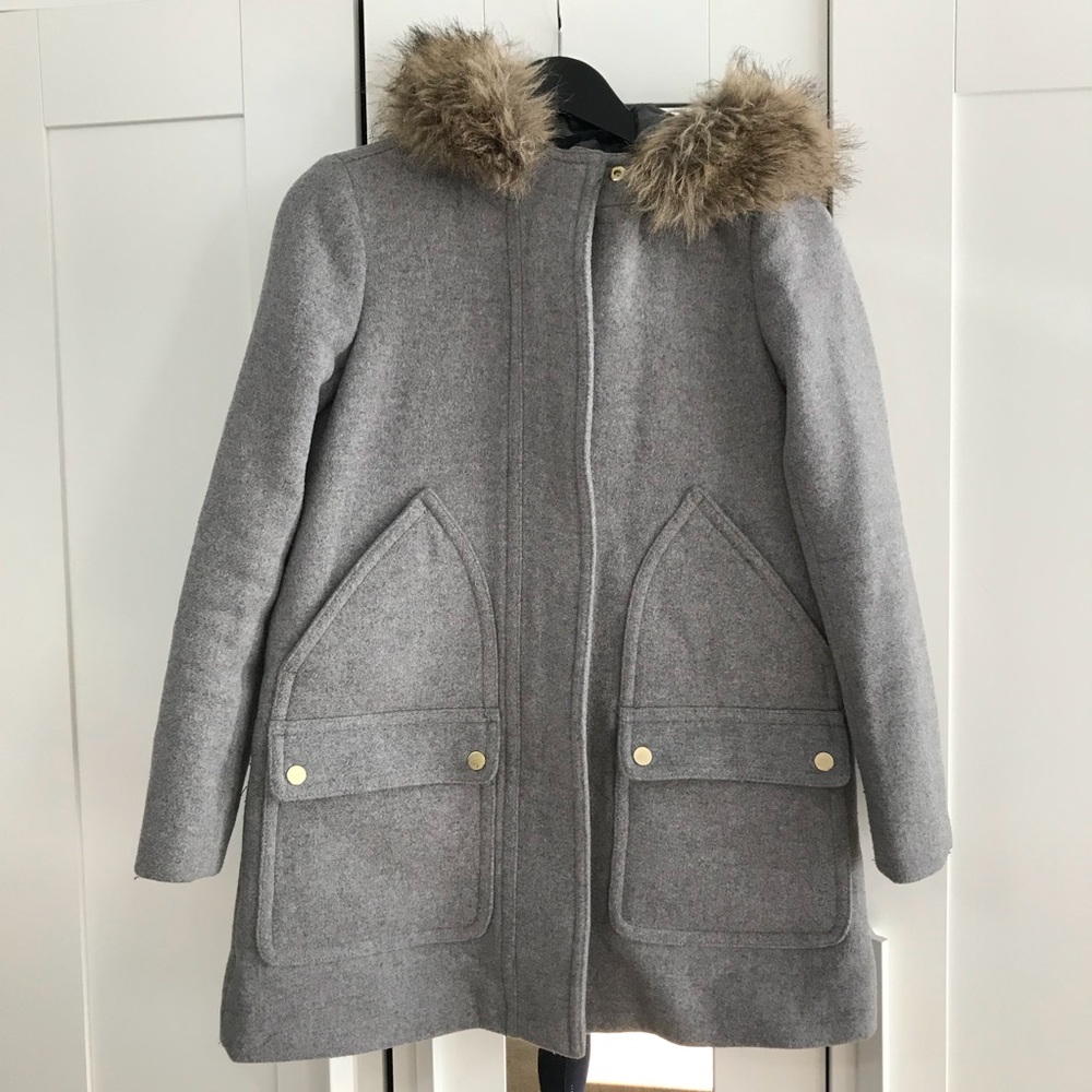J Crew Gray Wool Coat